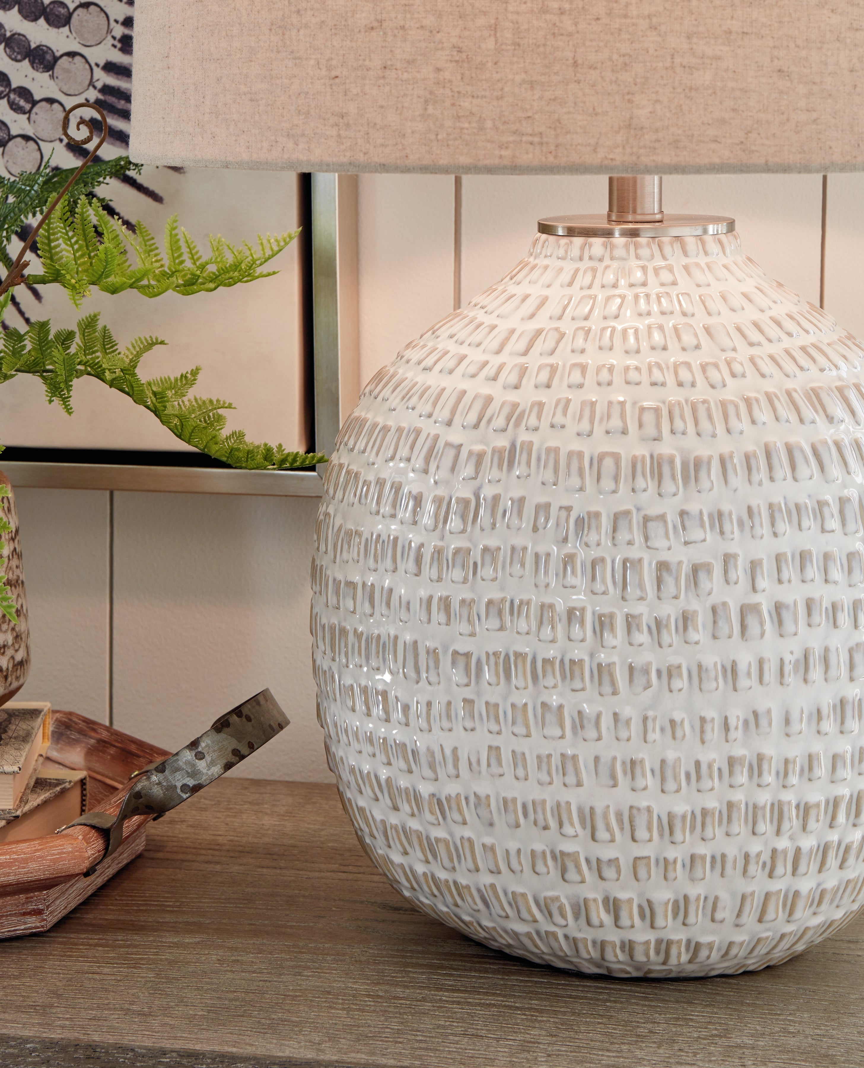 Jamon Beige Table Lamp (Set of 2)
