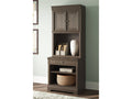 Janismore Weathered Gray Bookcase