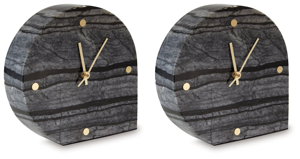 Janmour Black Table Clock (Set of 2)