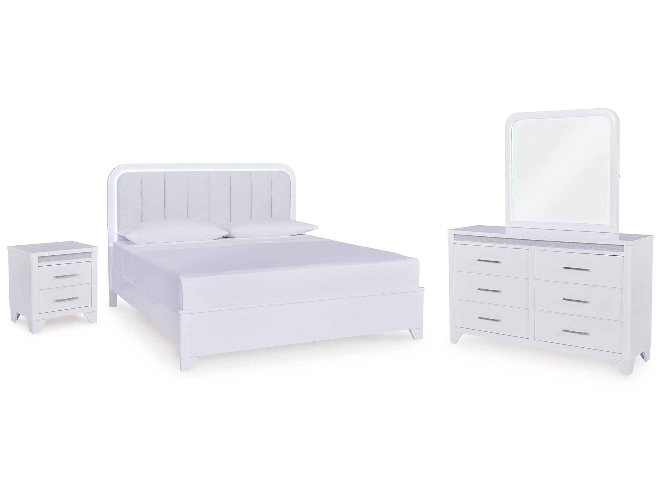 Jarlee King Panel Bedroom Set, White