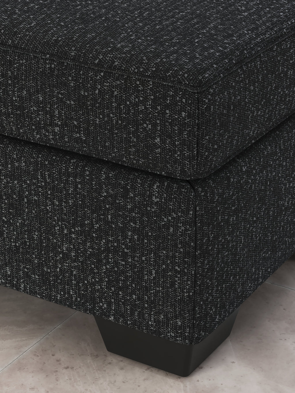 Jasmine Peaks Coal Ottoman