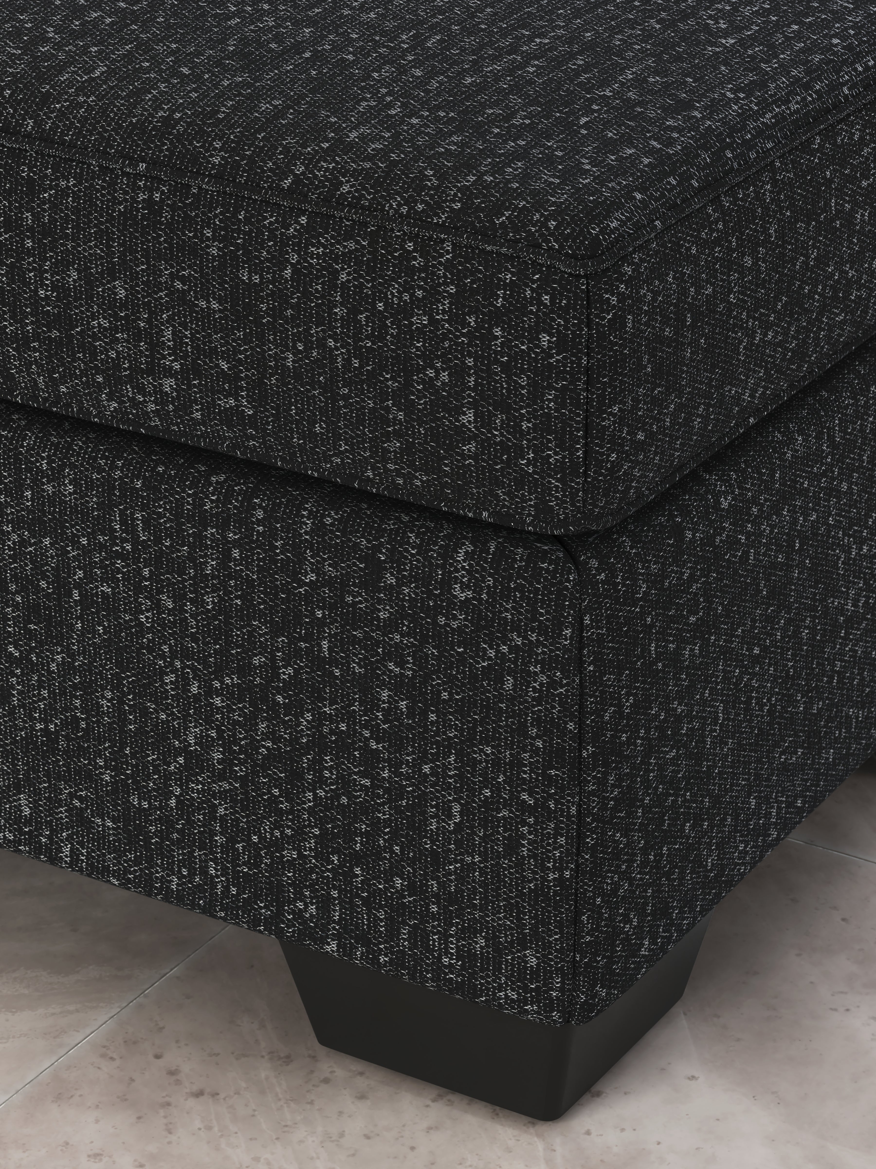 Jasmine Peaks Coal Ottoman