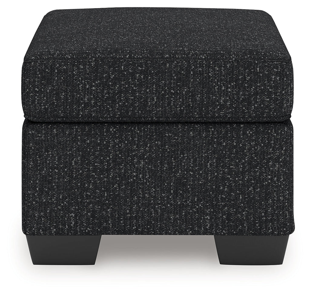 Jasmine Peaks Coal Ottoman