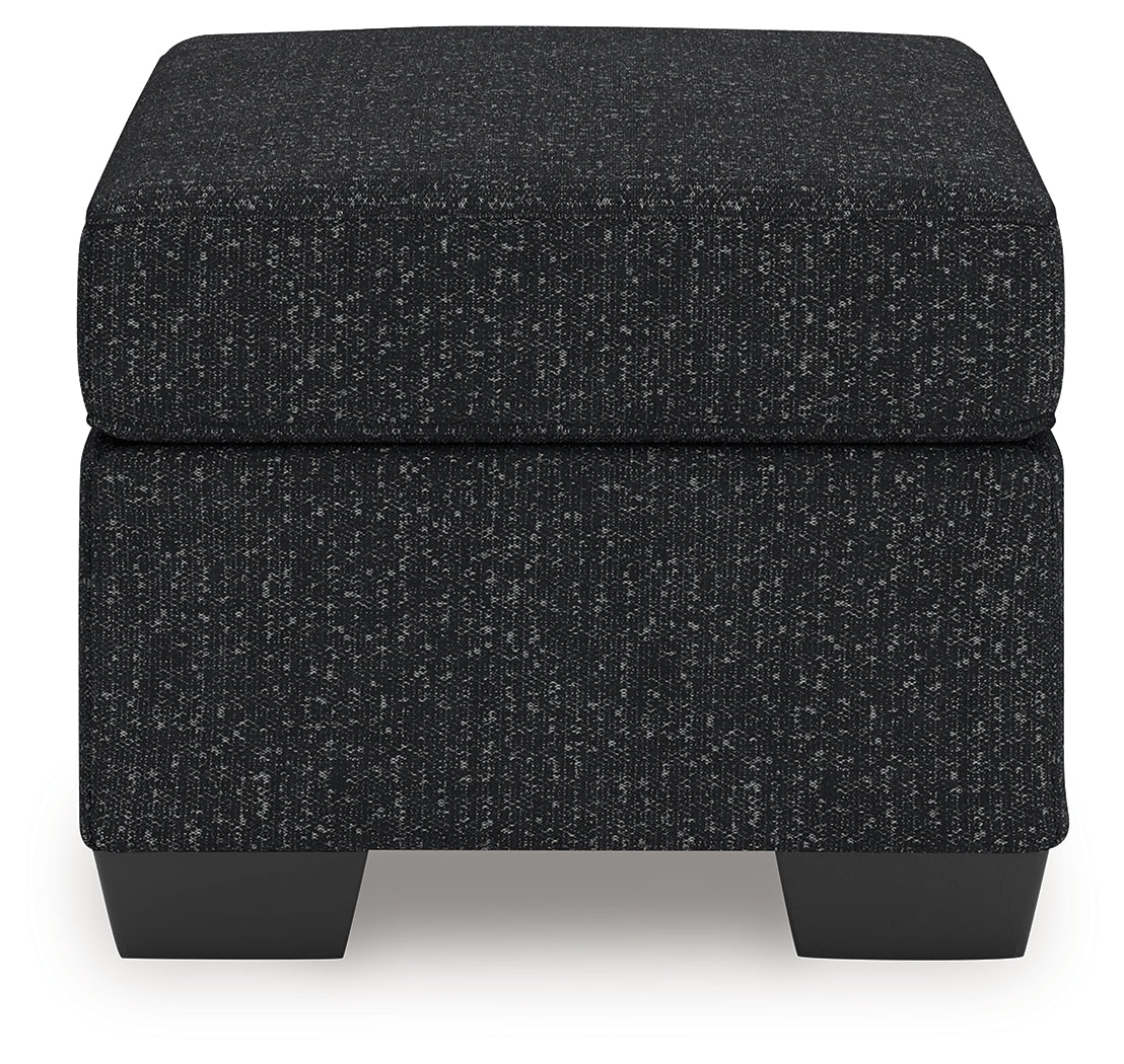 Jasmine Peaks Coal Ottoman