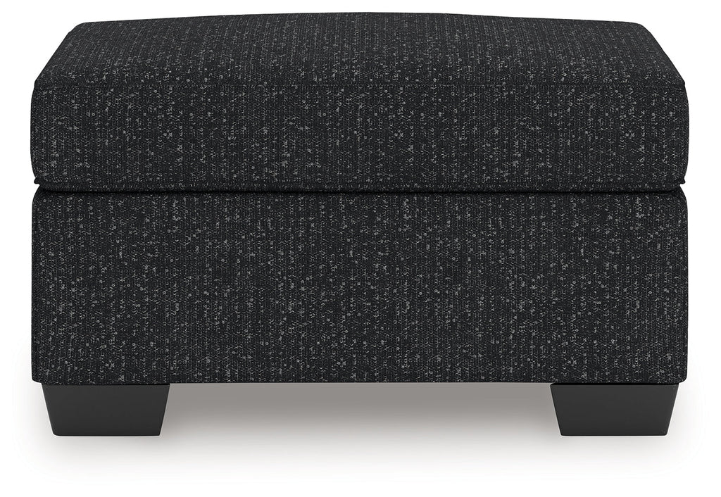 Jasmine Peaks Coal Ottoman