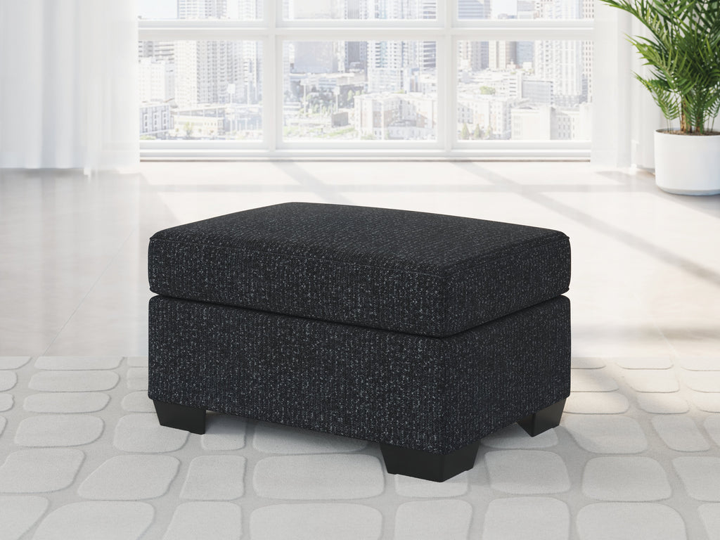 Jasmine Peaks Coal Ottoman