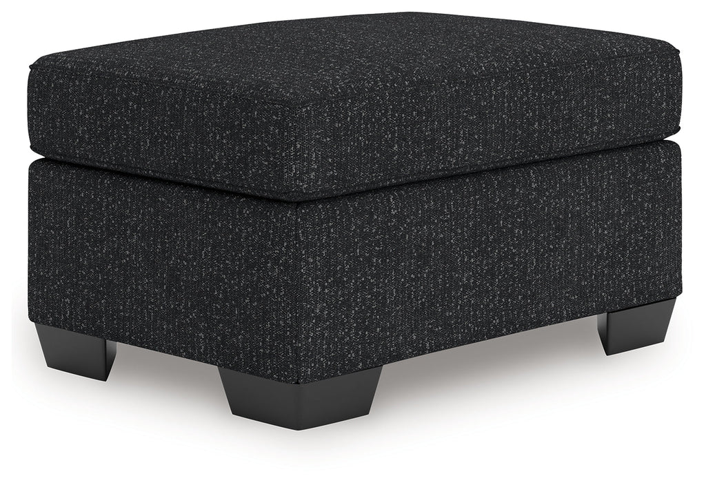 Jasmine Peaks Coal Ottoman