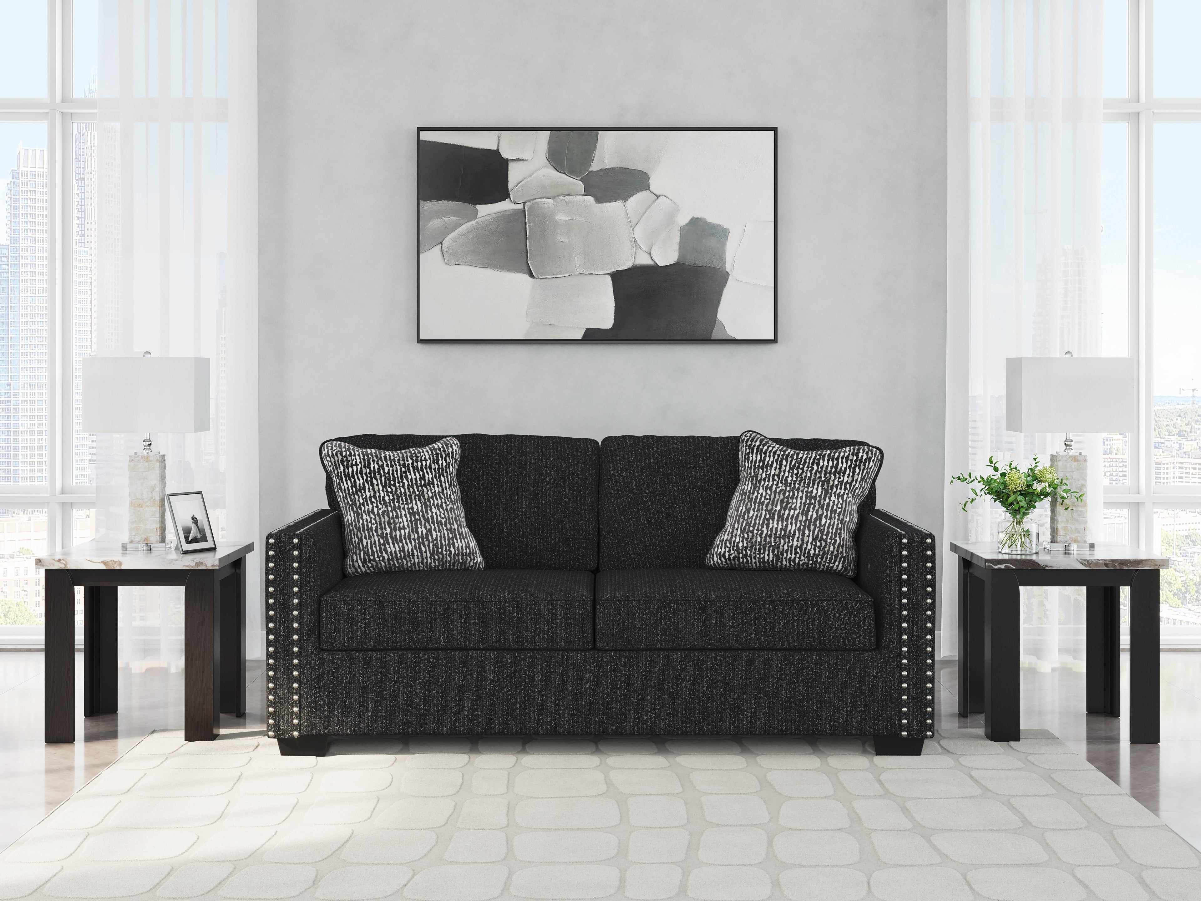 Jasmine Peaks Coal Sofa