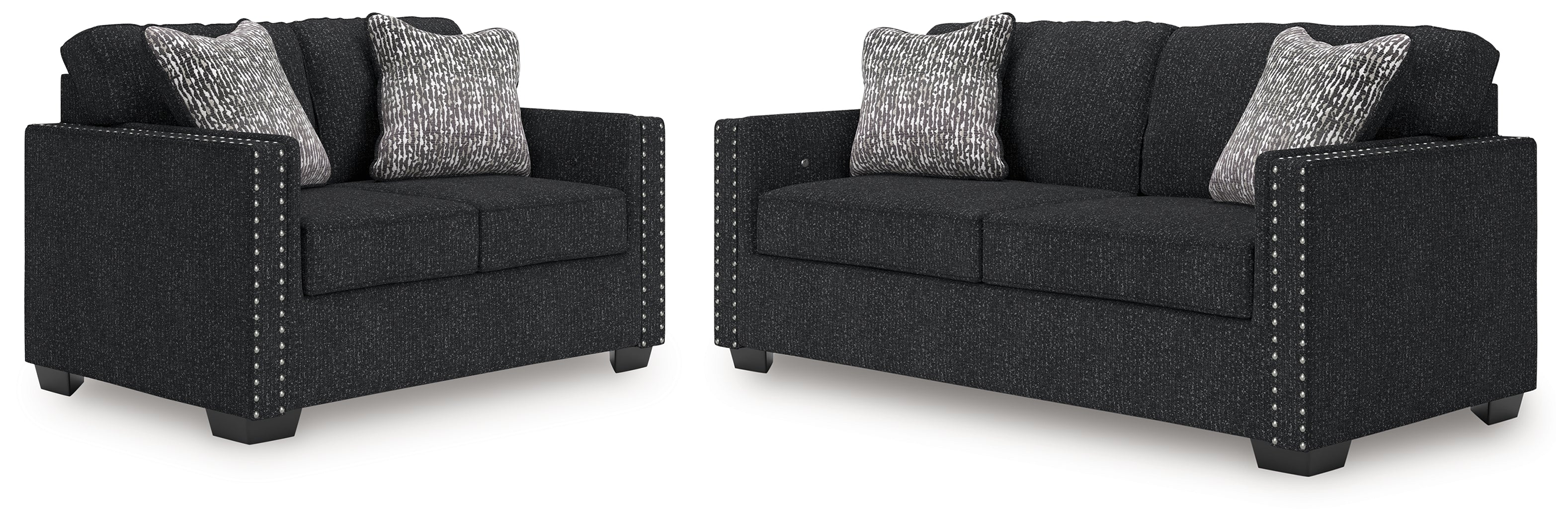 Jasmine Peaks Coal Sofa and Loveseat