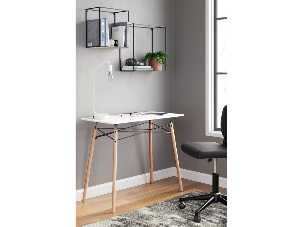 Jaspeni White/Natural Home Office Desk
