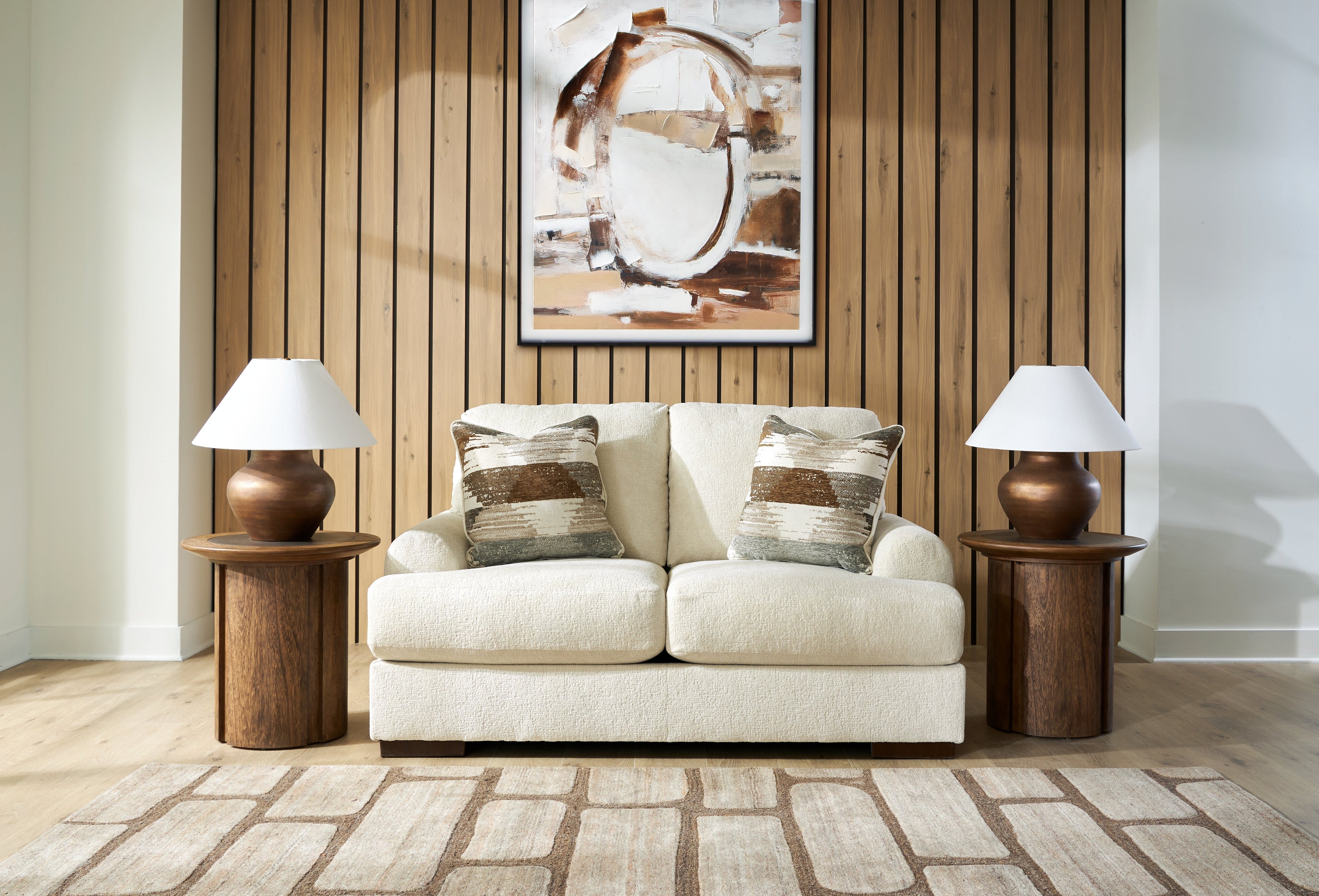 Jayne Park Sand Sofa and Loveseat