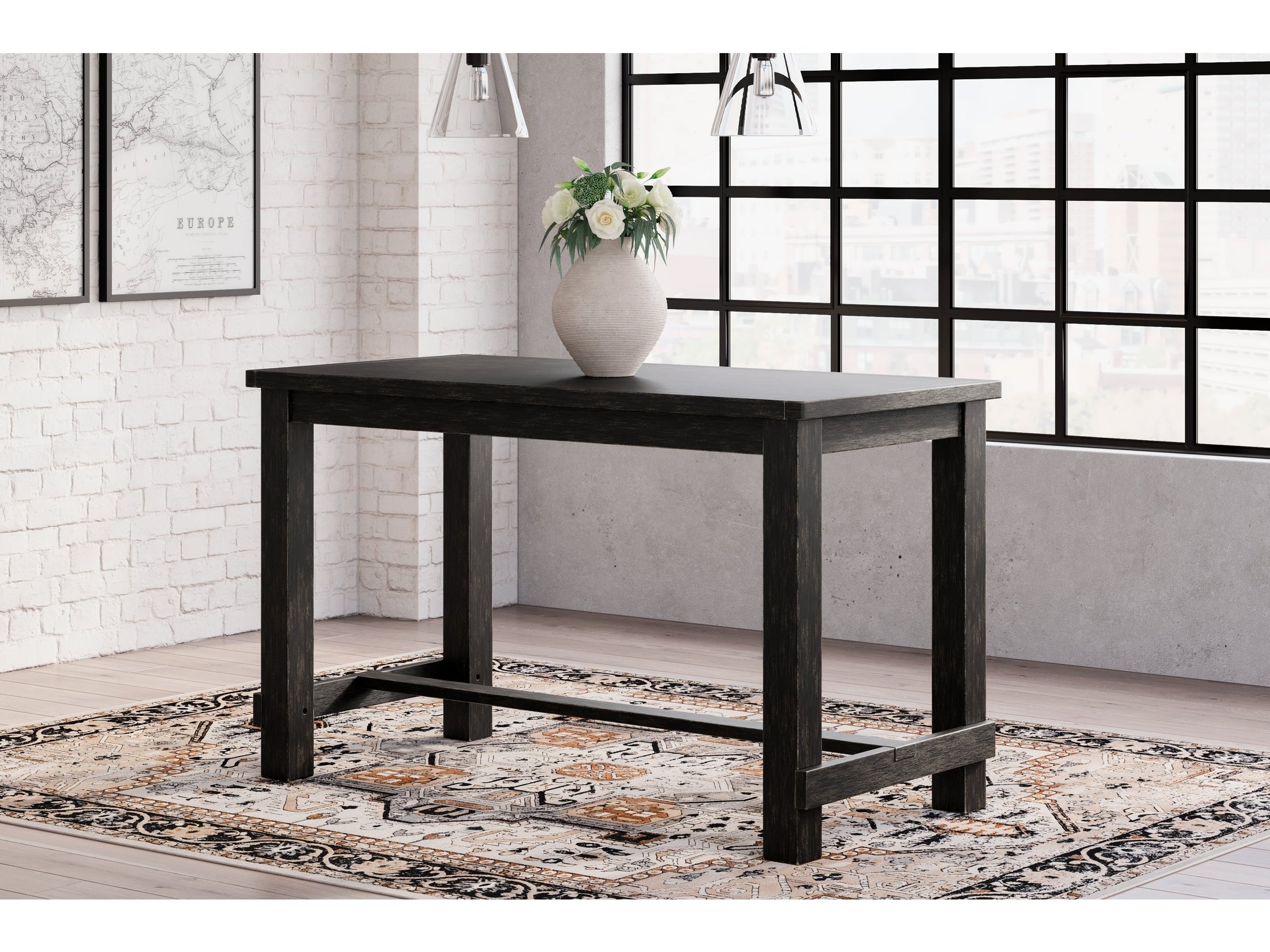 Jeanette Black Counter Height Dining Table