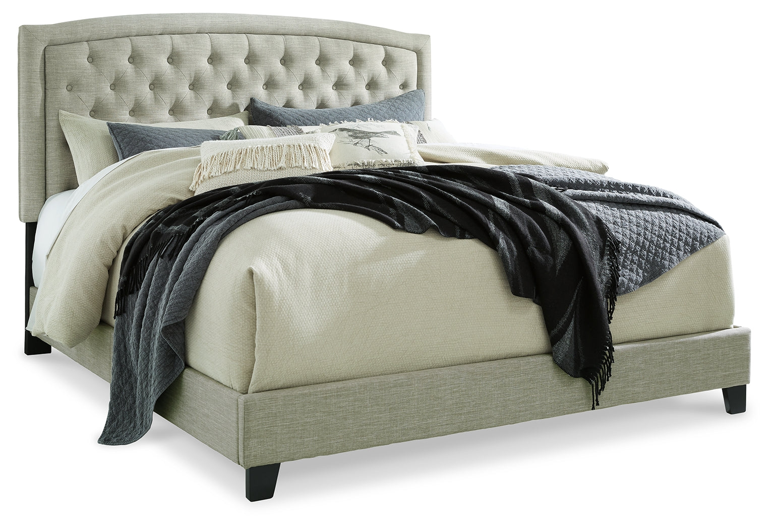 Jerary Gray Upholstered Bed