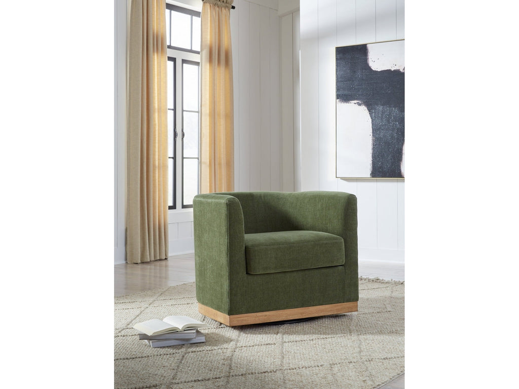 Jersonlow Forest Green Swivel Chair