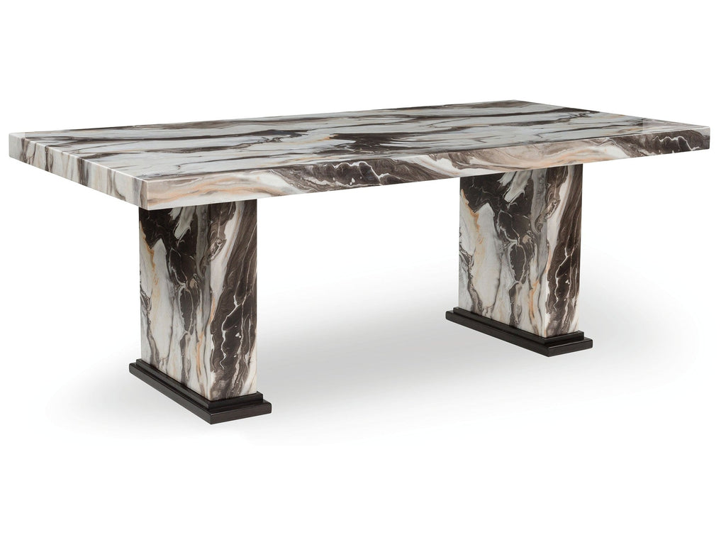 Jeshina Dark Brown/Beige Dining Table