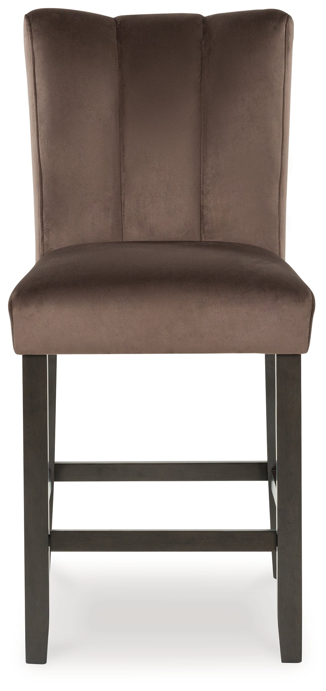 Jeshina /Beige/Mocha Counter Height Dining Table and 6 Barstools, Dark Brown