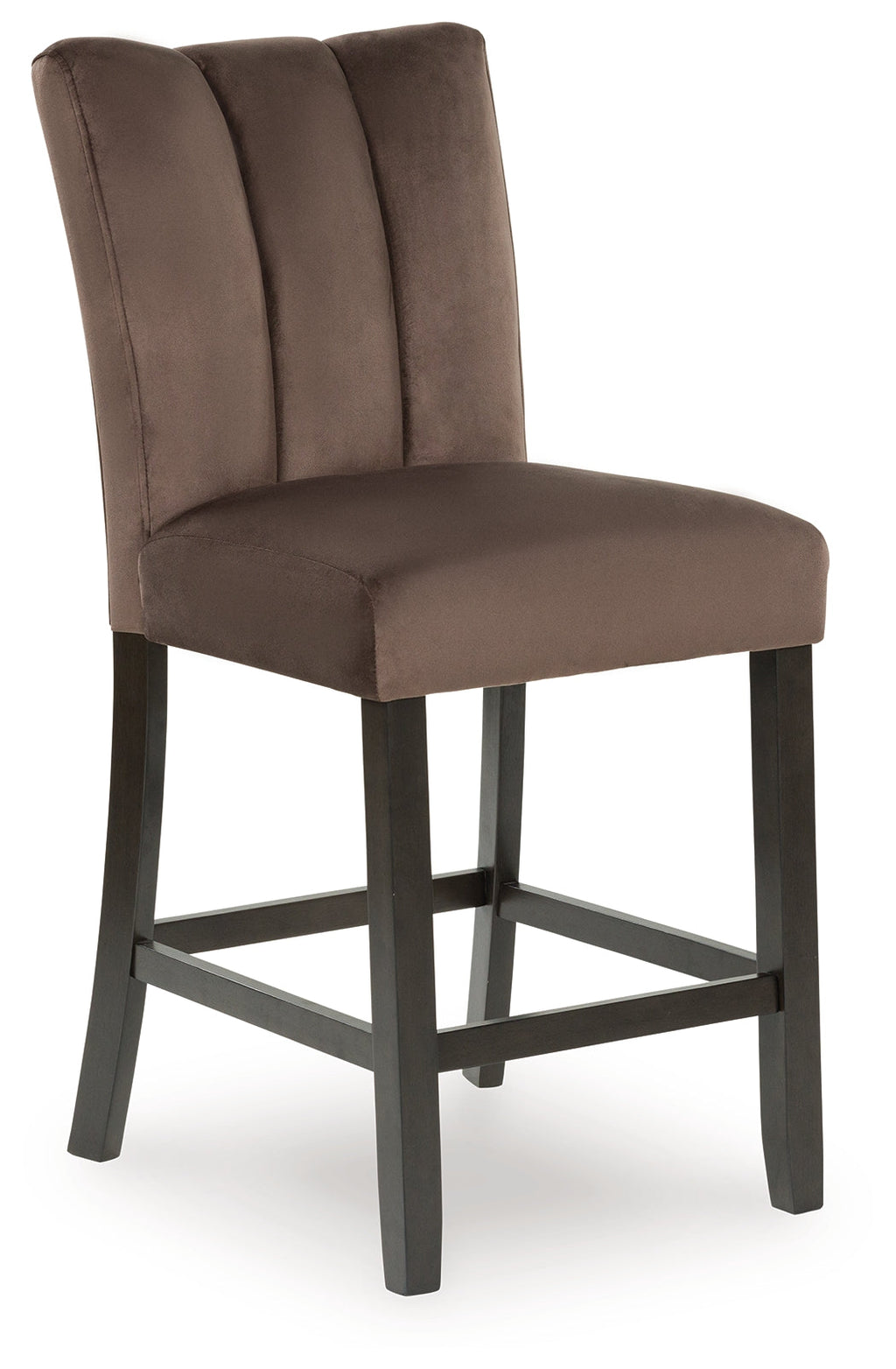 Jeshina /Beige/Mocha Counter Height Dining Table and 4 Barstools, Dark Brown