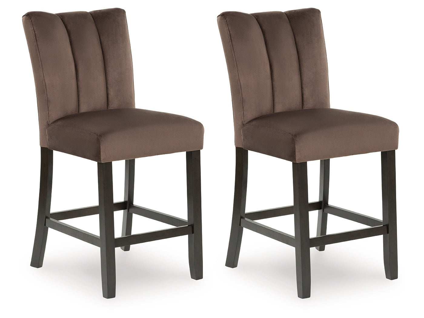 Jeshina Mocha Counter Height Barstool (Set of 2)