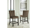 Jeshina Mocha Counter Height Barstool (Set of 2)