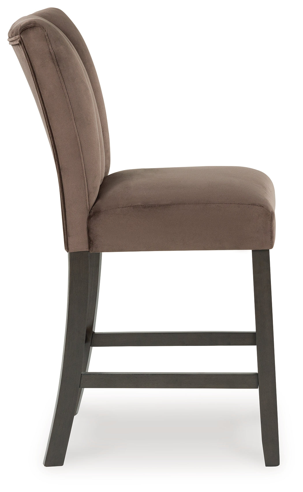 Jeshina Mocha//Beige Counter Height Dining Table and 2 Barstools, Dark Brown