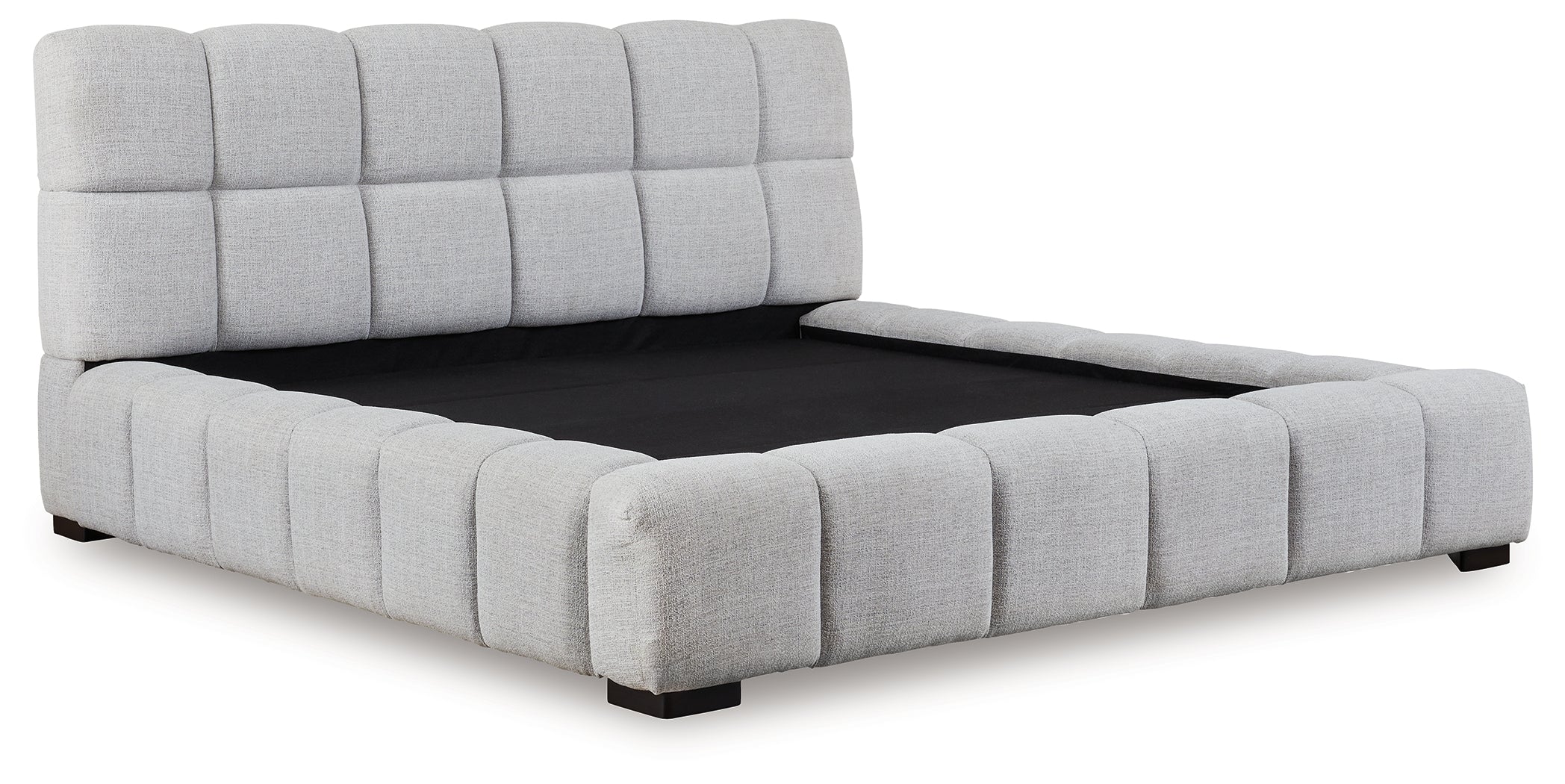 Jesstean Light Gray California King Upholstered Bed