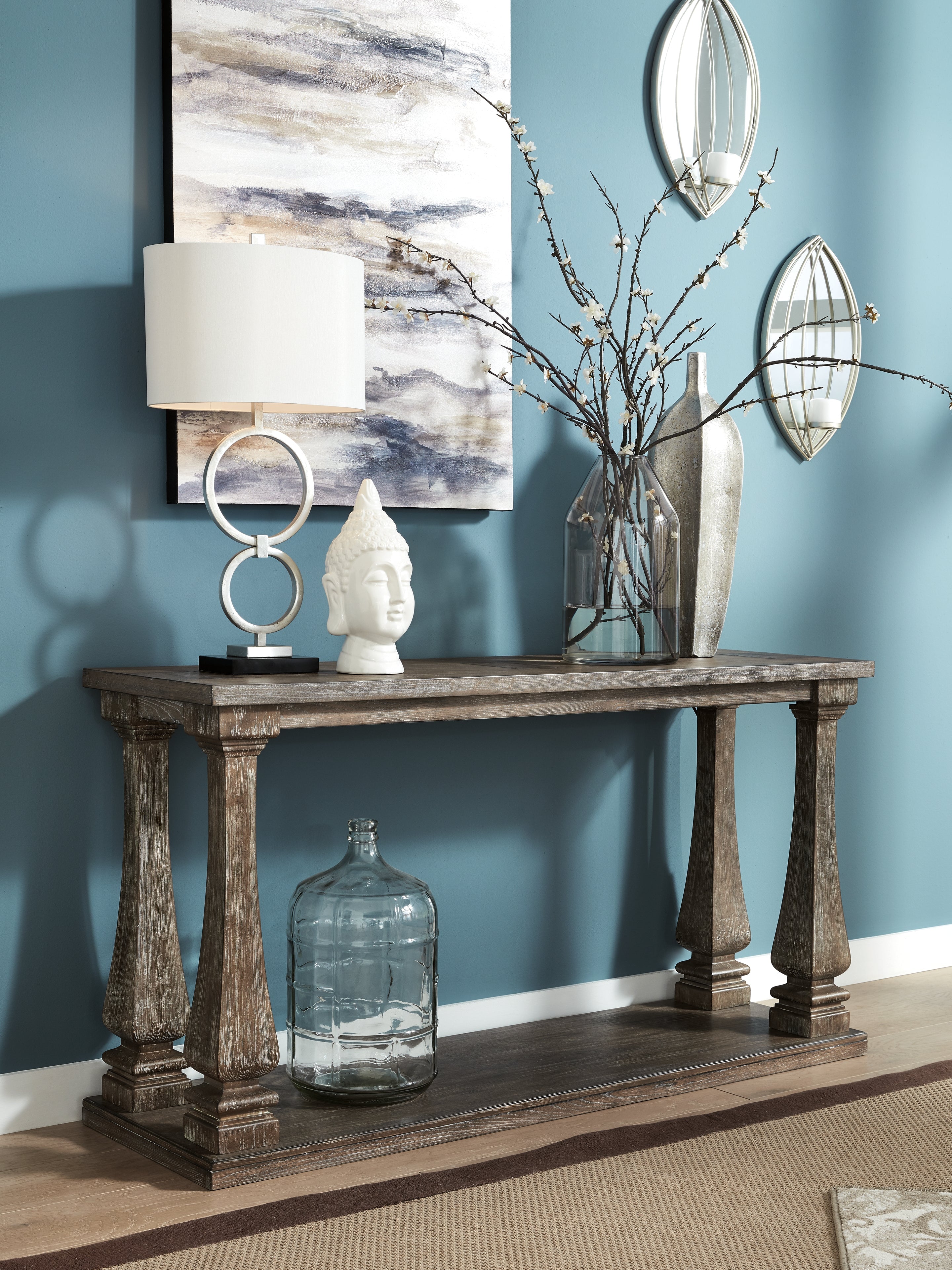 Johnelle Gray Coffee Table, 2 End Tables and Sofa Table
