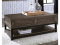 Johurst Grayish Brown Lift Top Coffee Table