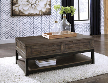 Johurst Grayish Brown Lift Top Coffee Table