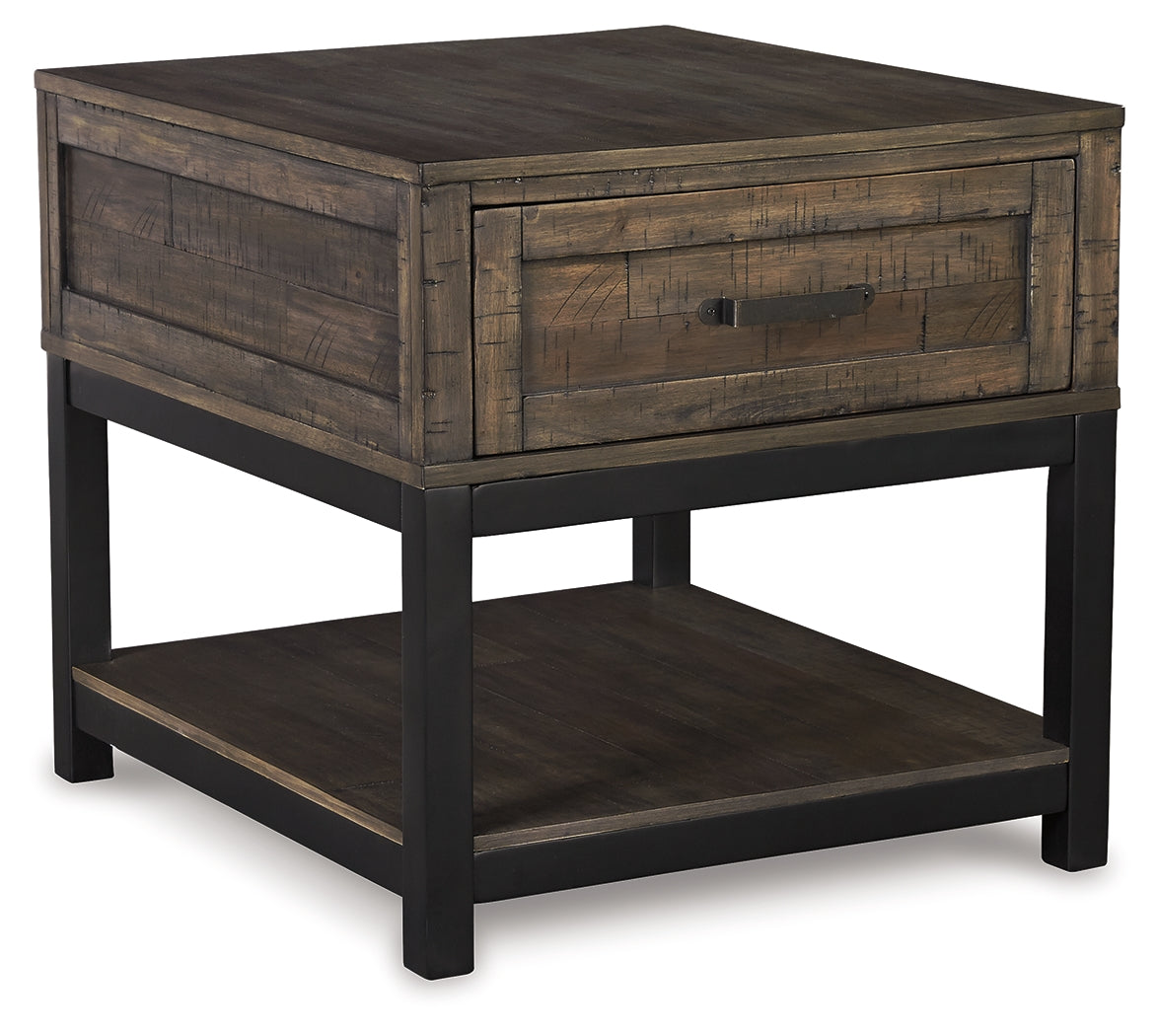 Johurst Grayish Brown Lift-top Coffee Table and 2 End Tables