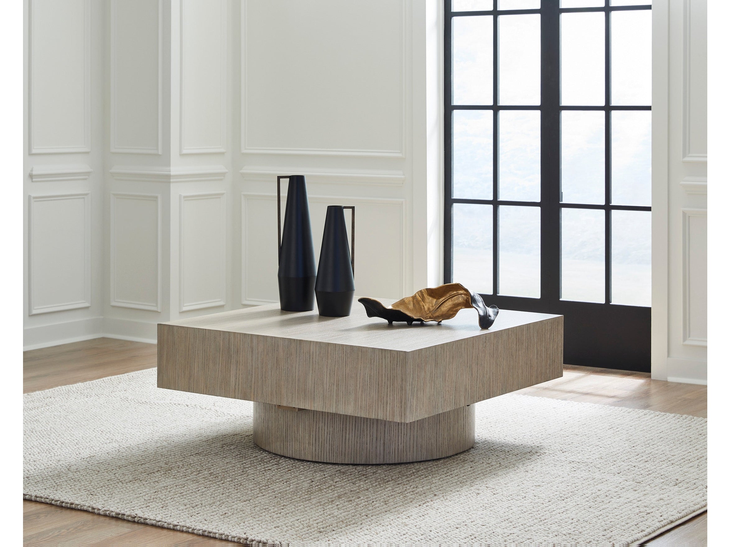 Jorielyn Light Grayish Brown Square Cocktail Table
