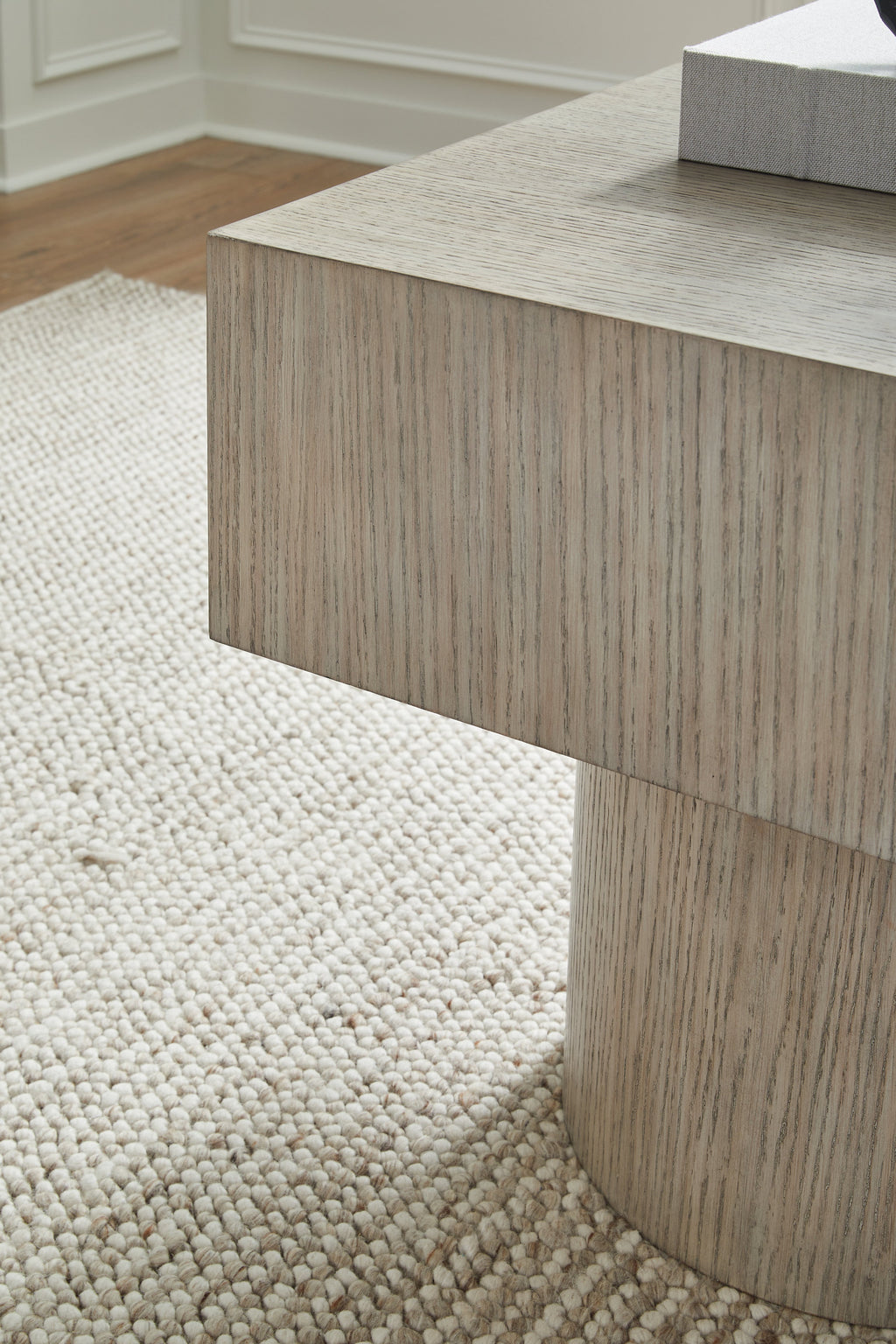 Jorielyn Light Grayish Brown Square End Table