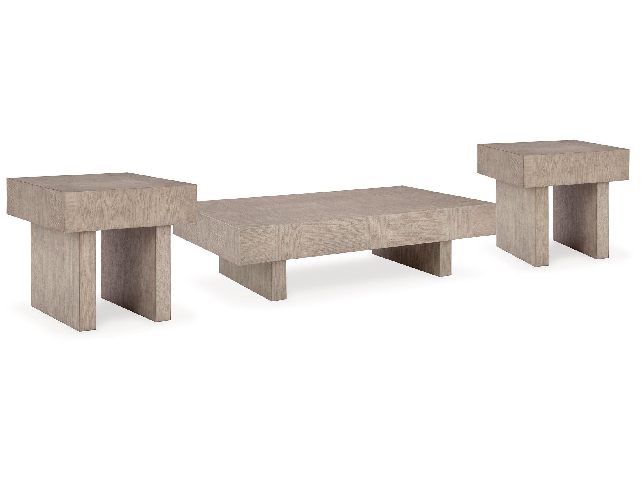 Jorlaina Brown Coffee Table and 2 End Tables