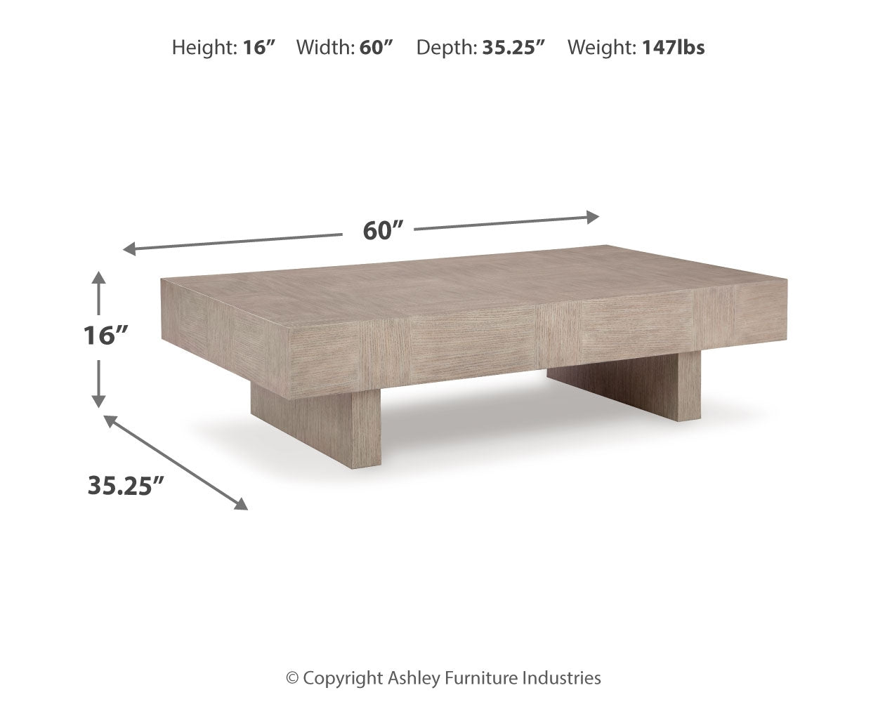 Jorlaina Brown Coffee Table and 2 End Tables