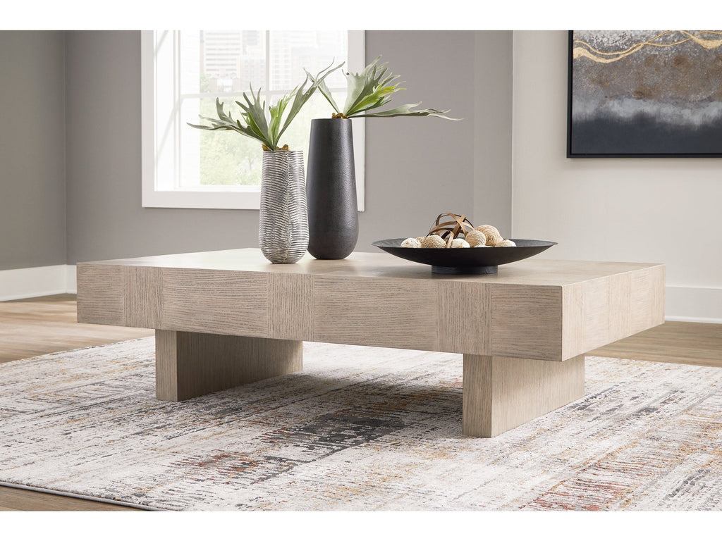 Jorlaina Light Grayish Brown Coffee Table