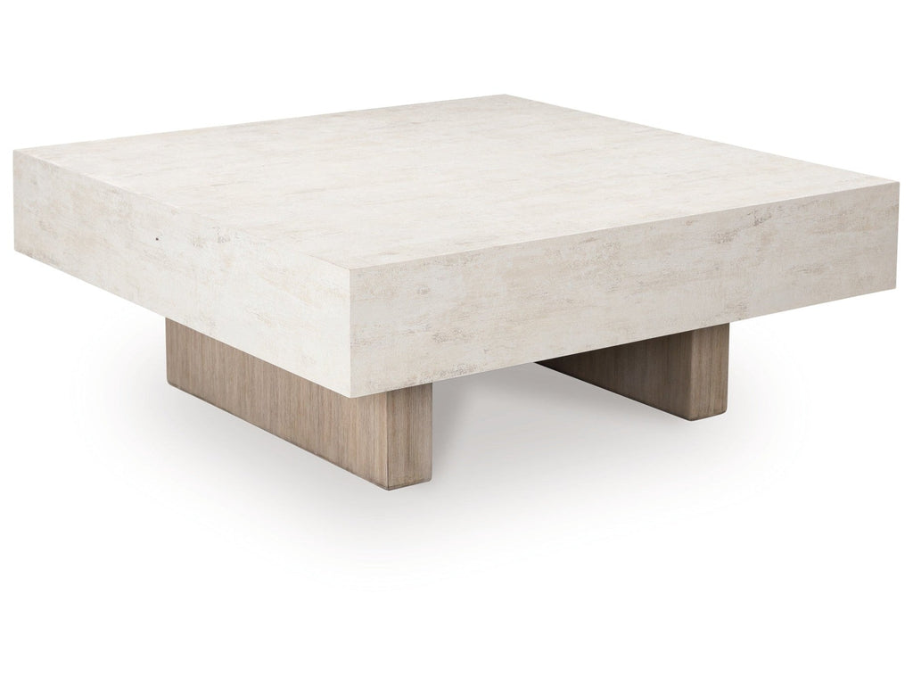 Jorlaina Light Grayish Brown Square Cocktail Table