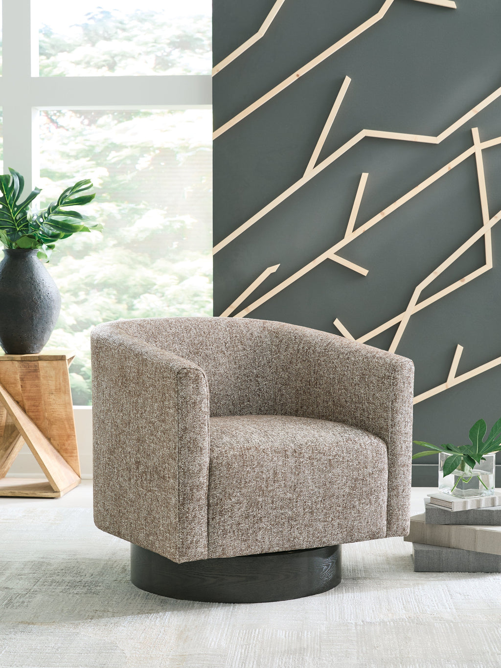 Jorryn Brown Swivel Accent Chair