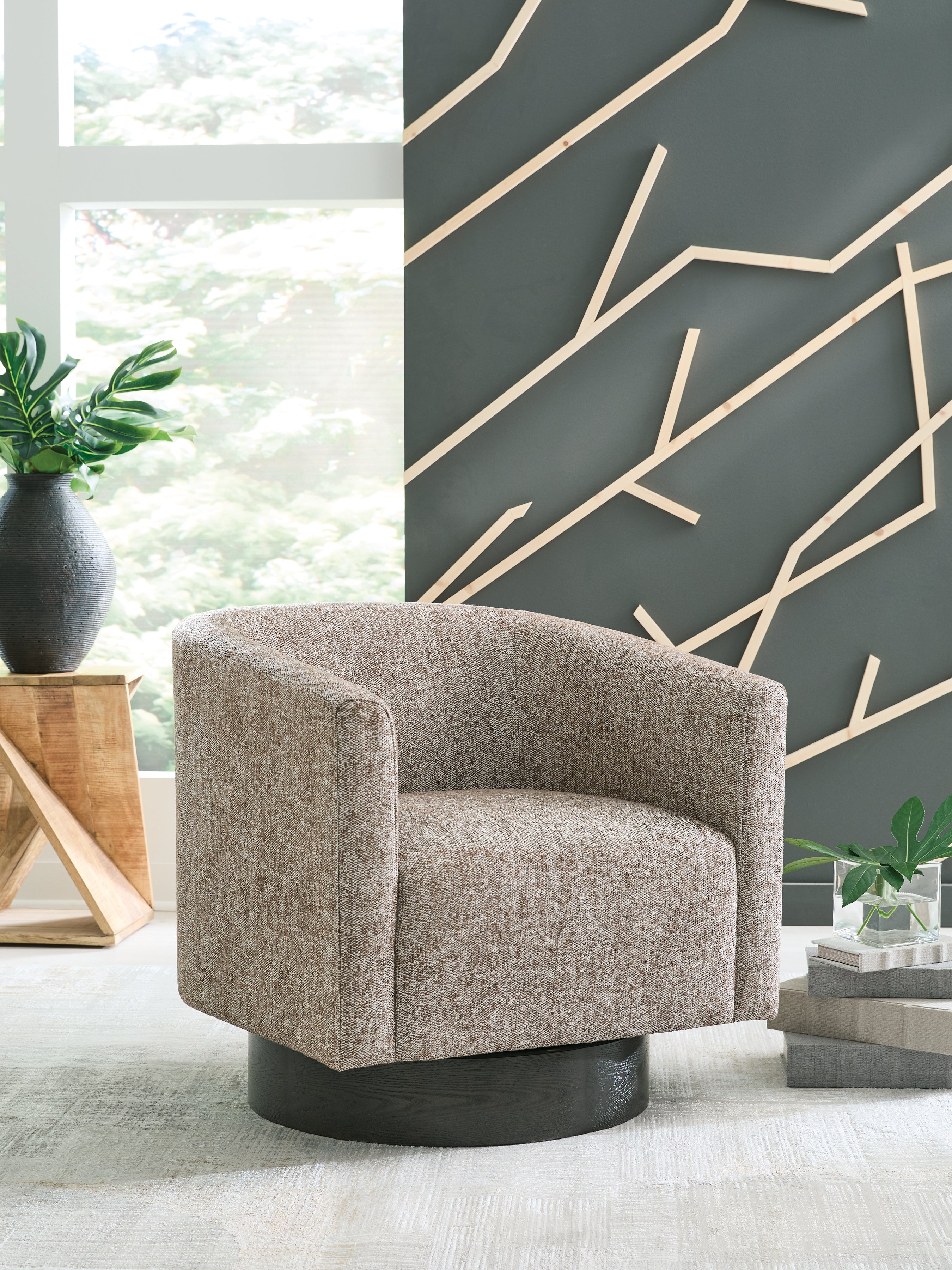 Jorryn Brown Swivel Accent Chair
