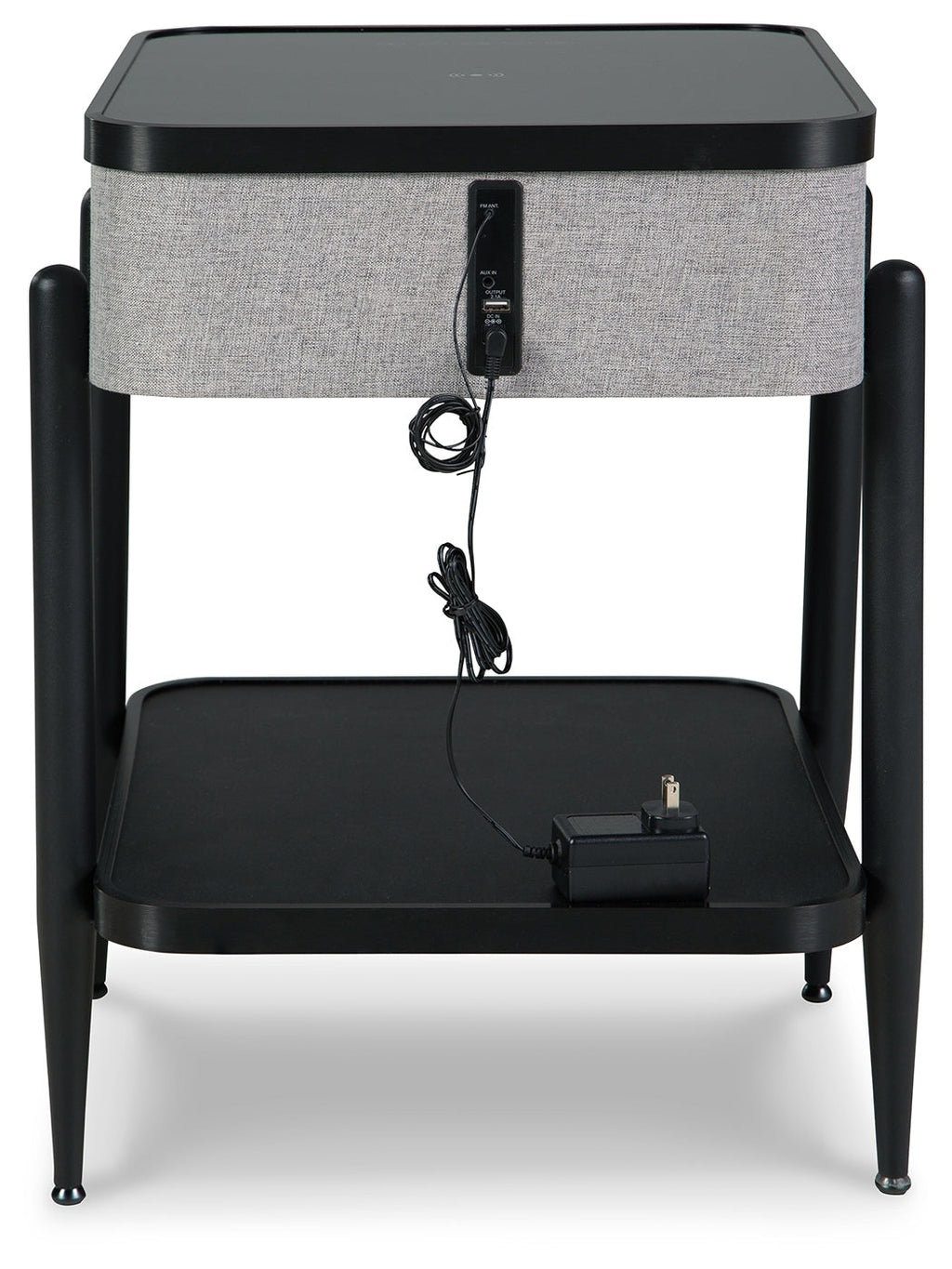 Jorvalee Gray/Black Accent Table