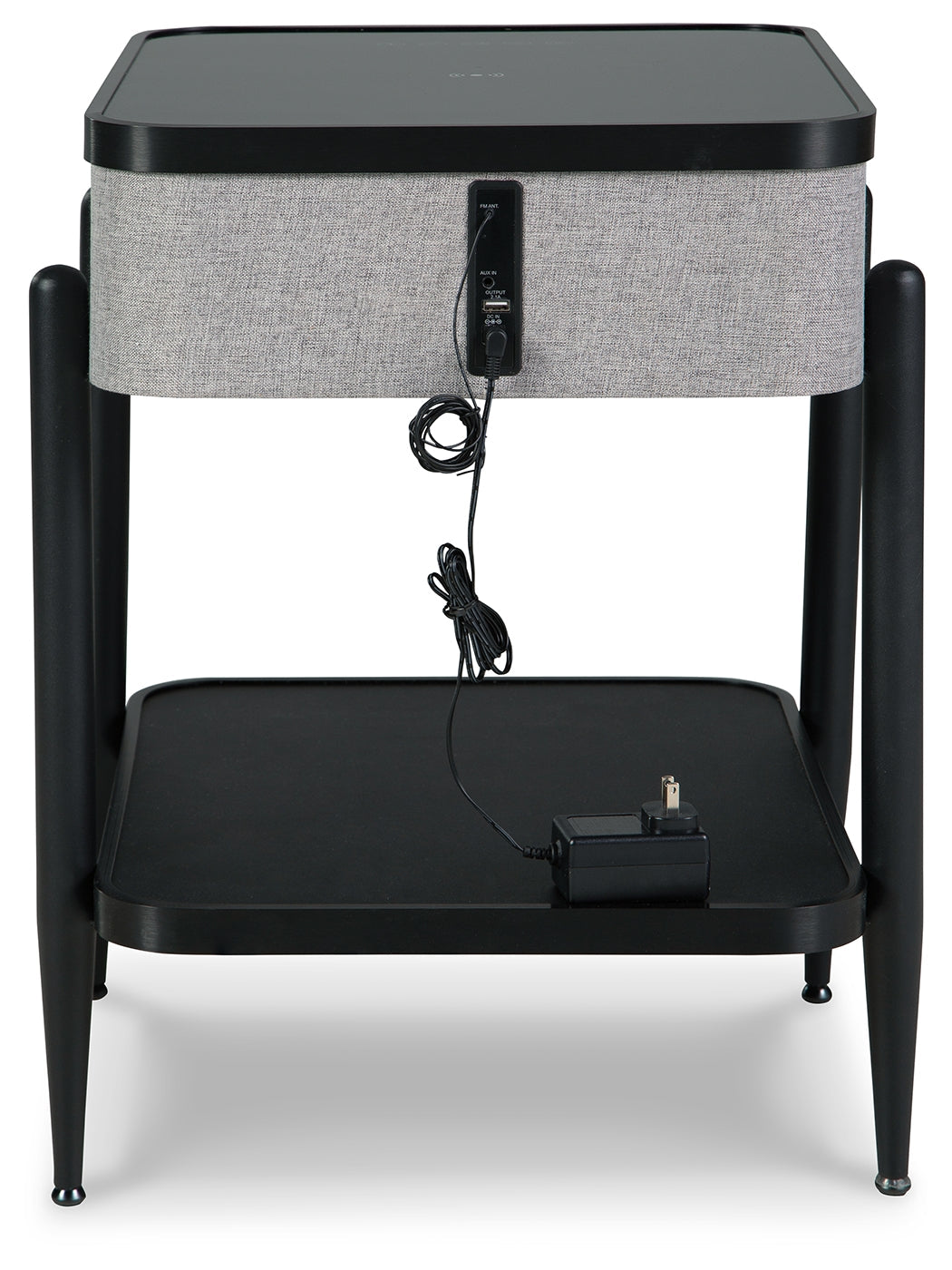 Jorvalee Gray/Black Accent Table