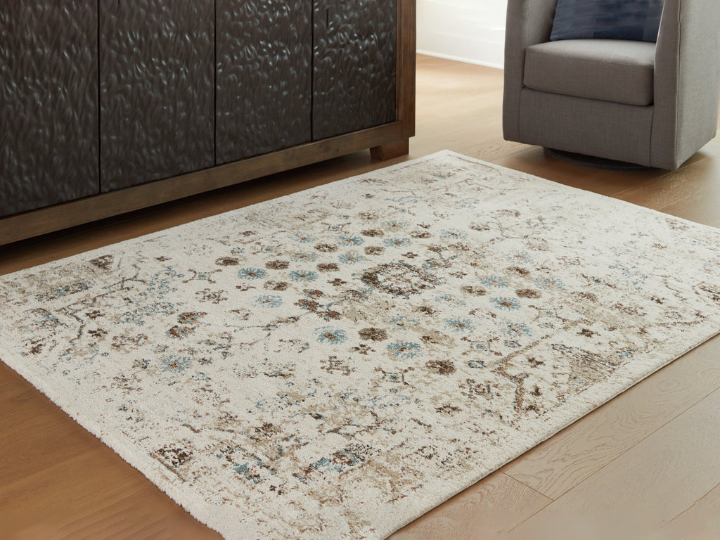 Jossler Ivory/Brown/Teal 8' x 10' Rug