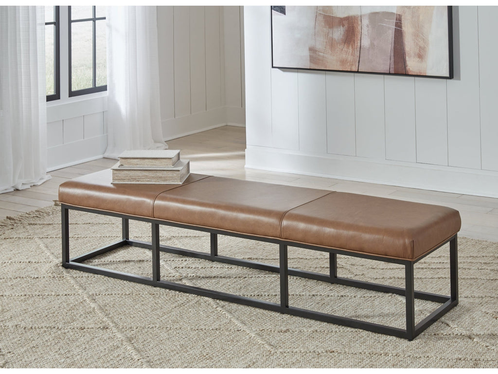 Joston Caramel Accent Bench