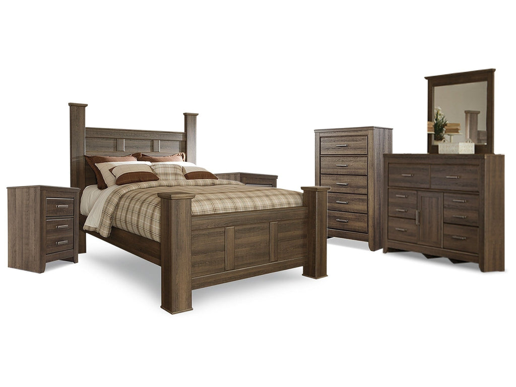 Juararo Queen Poster Bedroom Set, Brown
