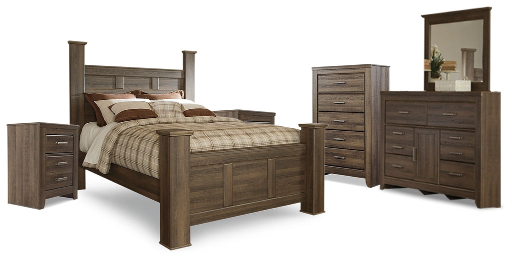 Juararo Queen Poster Bedroom Set, Brown