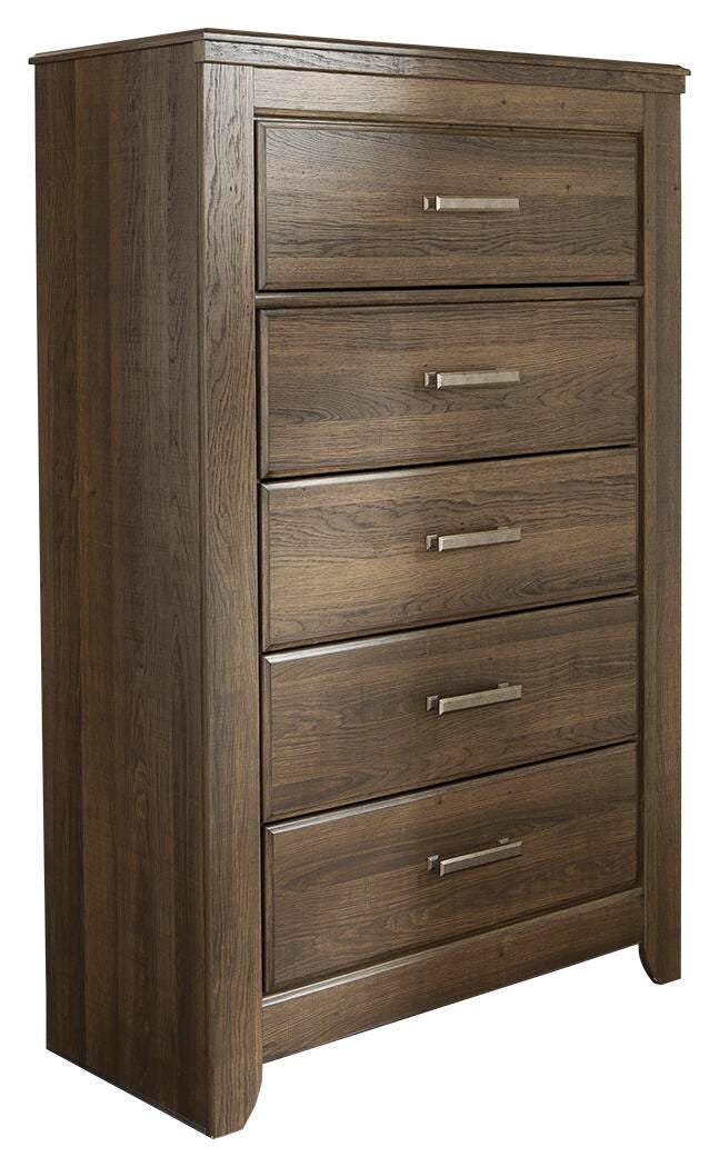 Juararo Dark Brown Dresser, Chest and Nightstand