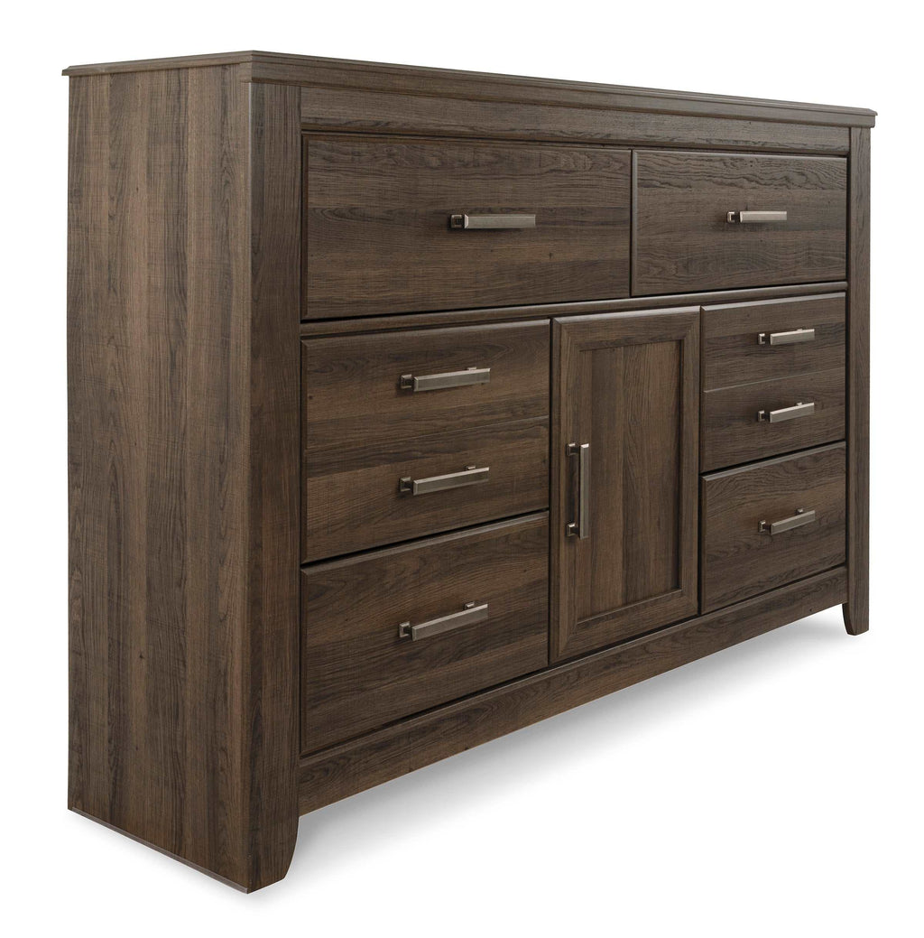 Juararo Dark Brown Dresser & Mirror