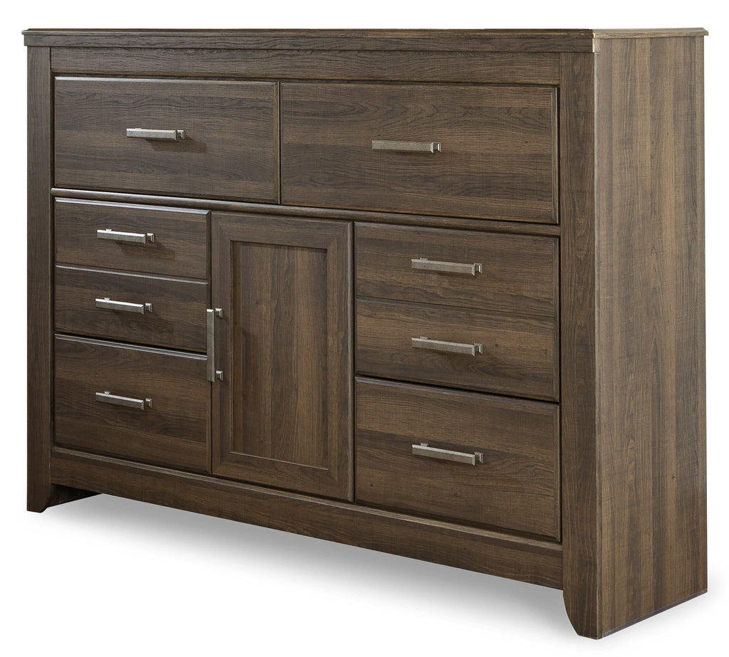 Juararo Dark Brown Dresser & Mirror