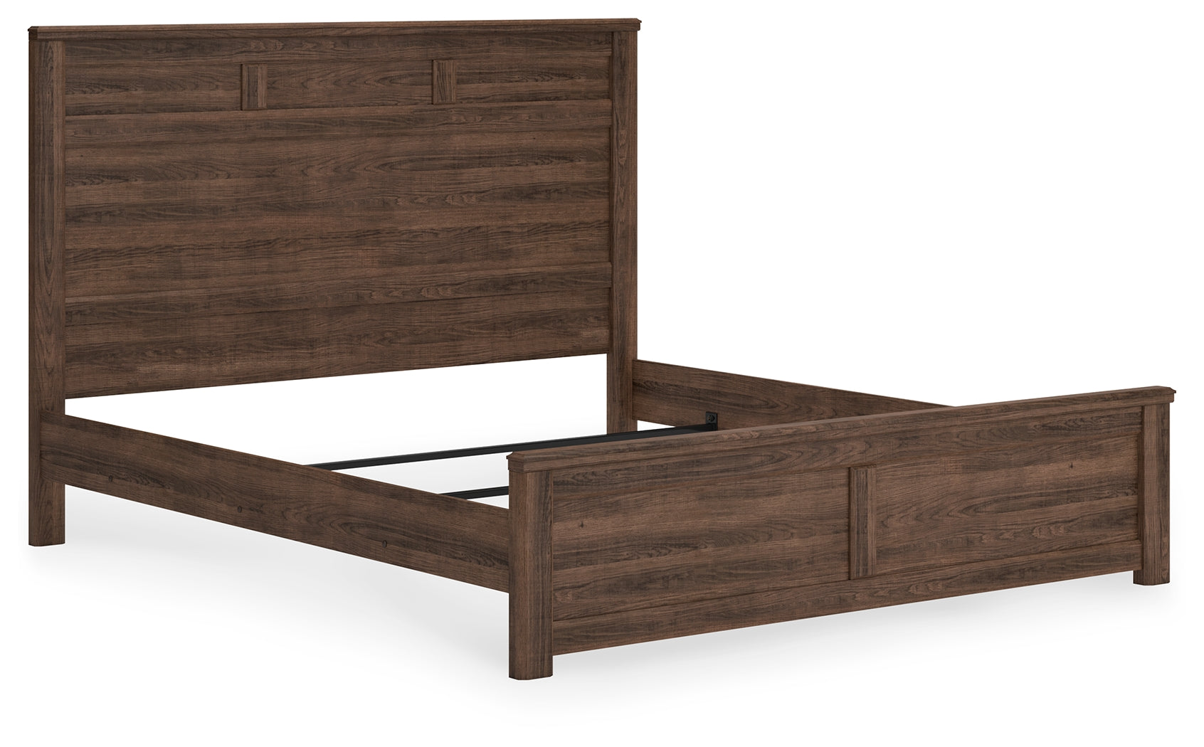 Juararo Dark Brown King Panel Bedroom Set with 2 Nightstands