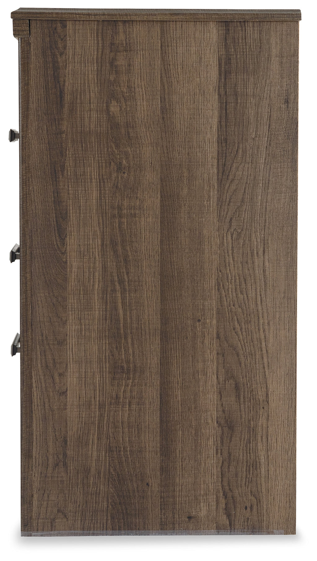 Juararo Dark Brown Queen Poster Bed and 2 Nightstands