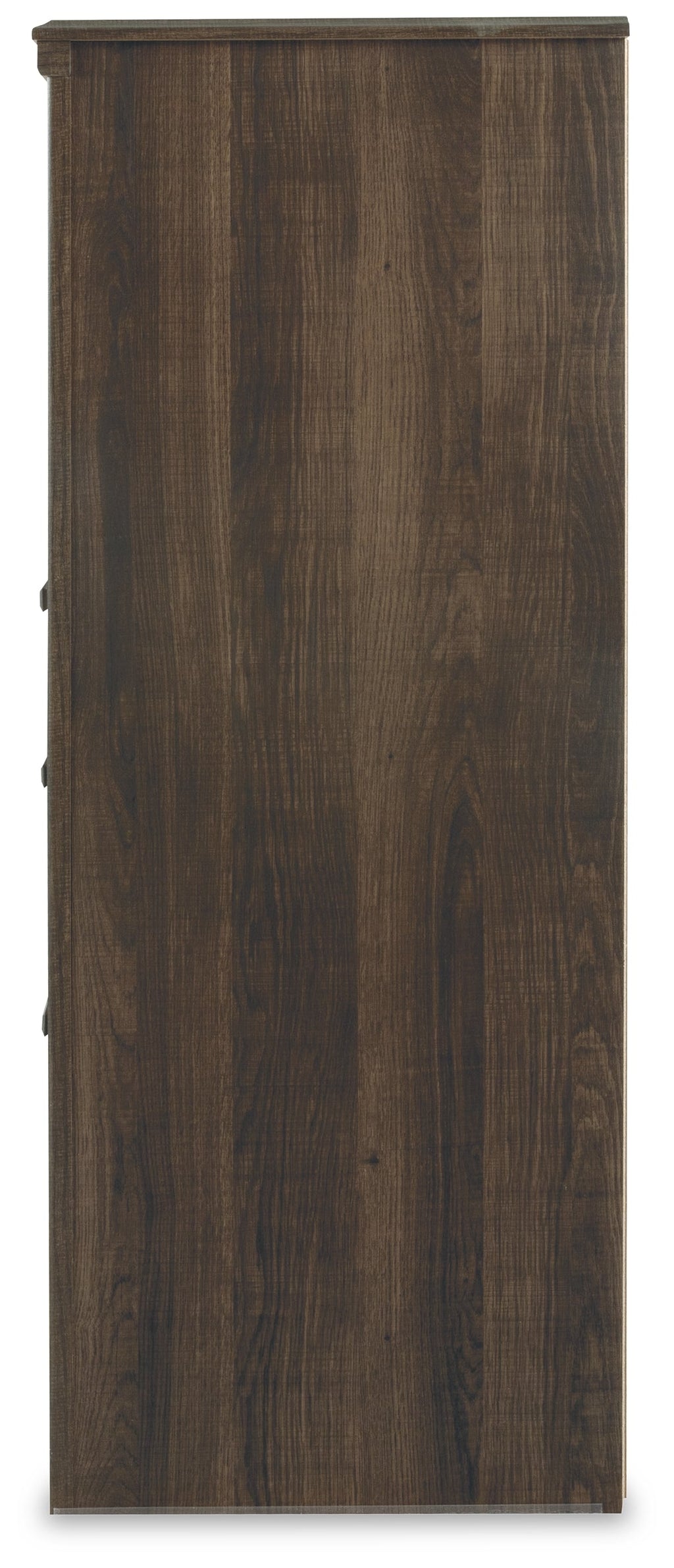 Juararo Dark Brown Queen Poster Bed and Dresser
