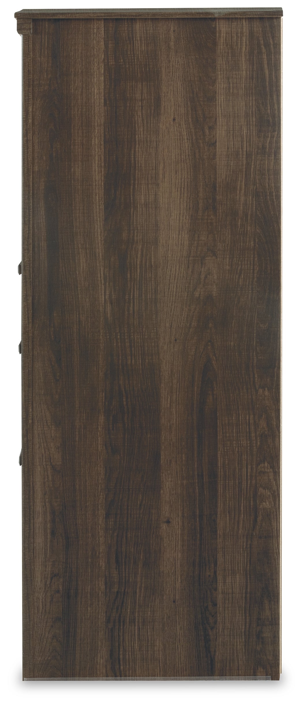 Juararo Dark Brown Queen Poster Bedroom Set with Dresser and Chest
